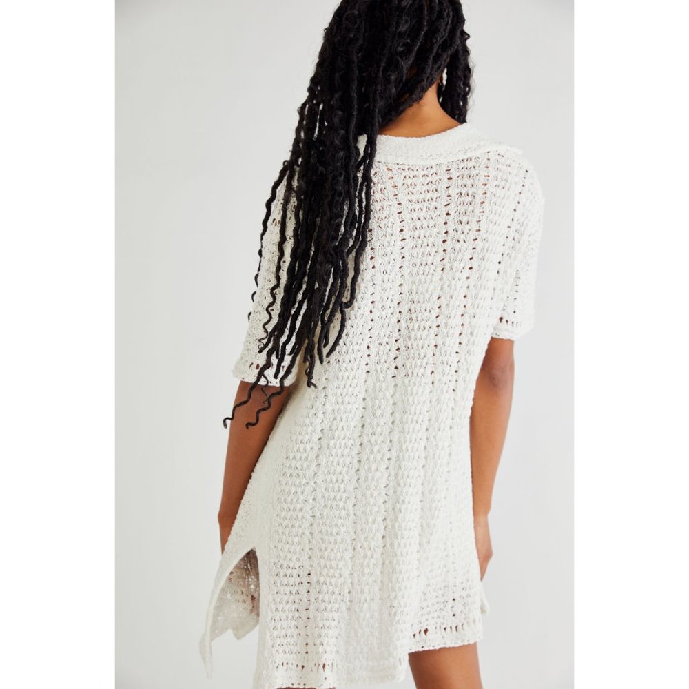 Free People Cream Open-Knit Cardigan - Picture 2 of 8